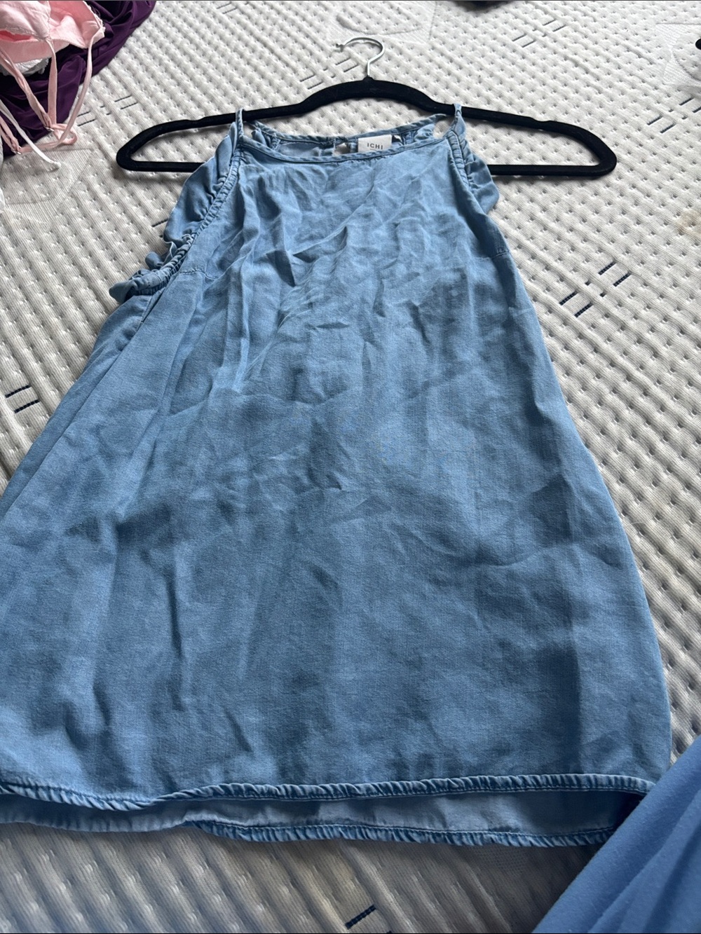 Light Chambray Sleeveless Halter Top